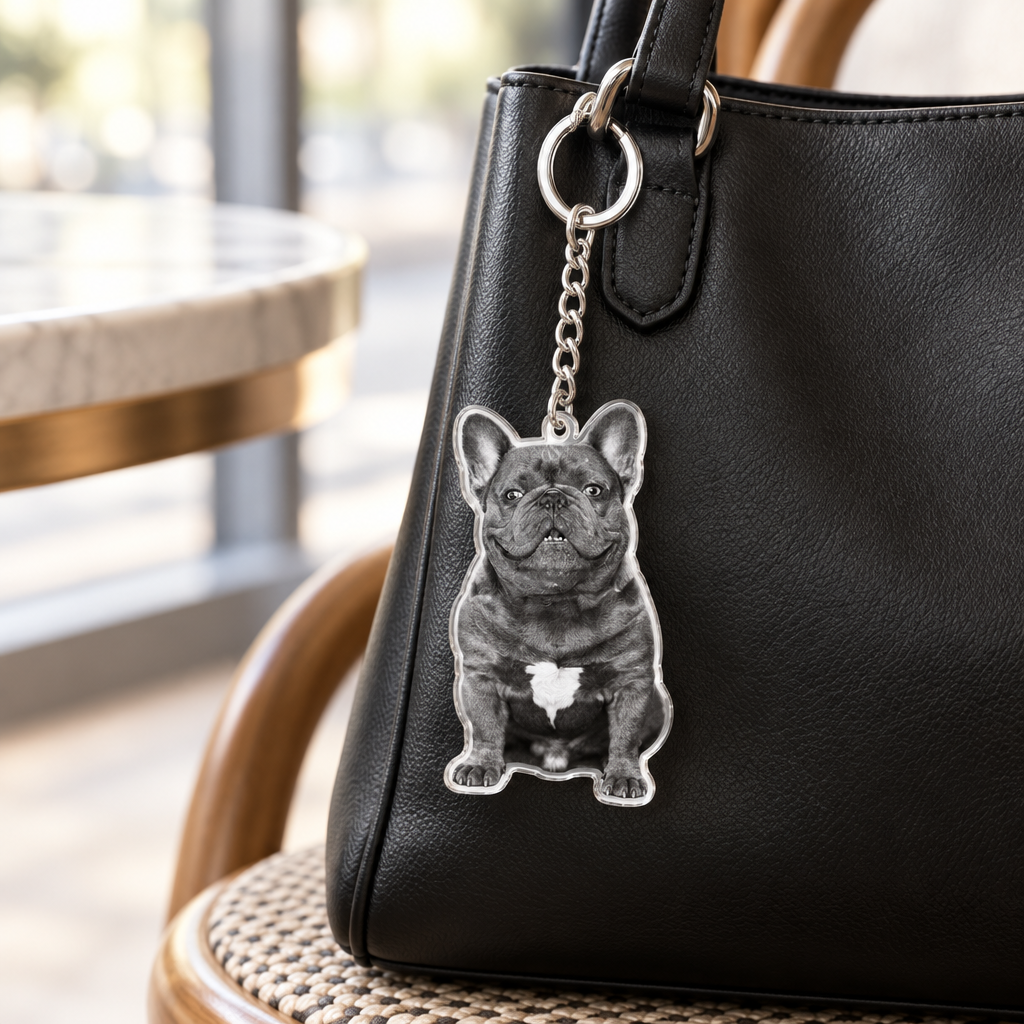 Custom Pet Photo Acrylic Keychain – Upload Your Photo, Create Your Keepsake