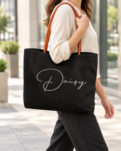 Personalized Tote Bag for Her – Input Your Name, Create Your Own Stylish Bag