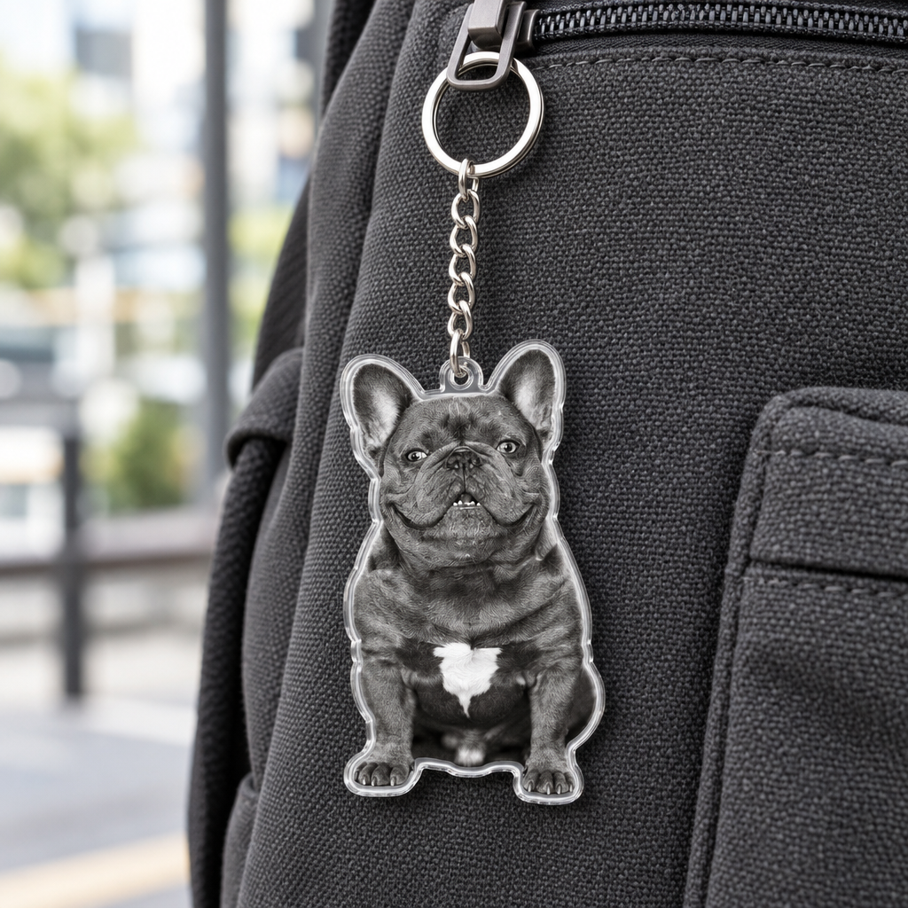 Custom Pet Photo Acrylic Keychain – Upload Your Photo, Create Your Keepsake