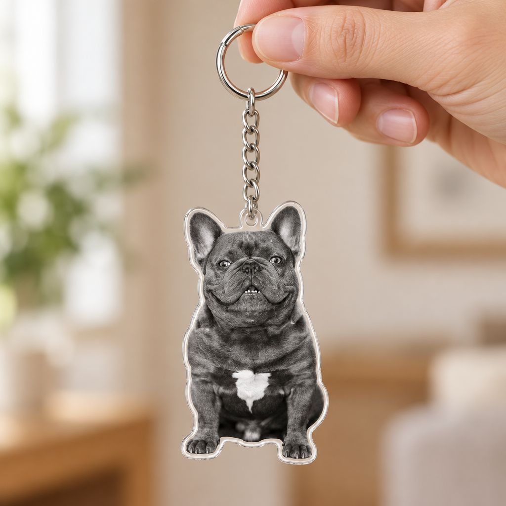 Custom Pet Photo Acrylic Keychain – Upload Your Photo, Create Your Keepsake