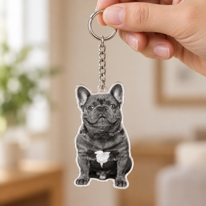 Custom Pet Photo Acrylic Keychain – Upload Your Photo, Create Your Keepsake