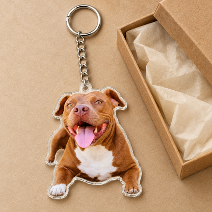Custom Pet Photo Acrylic Keychain – Upload Your Photo, Create Your Keepsake