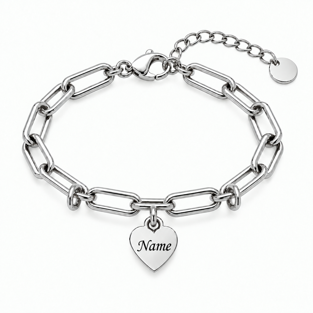 Personalized Heart Charm Bracelet with Custom Names – A Gift Full of Love