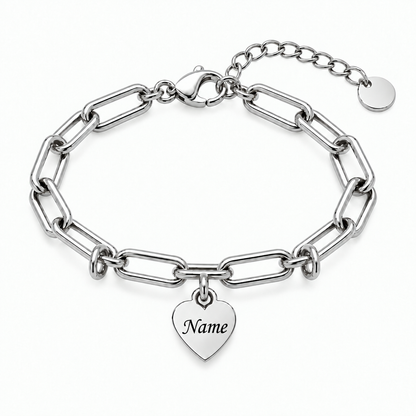 Personalized Heart Charm Bracelet with Custom Names – A Gift Full of Love