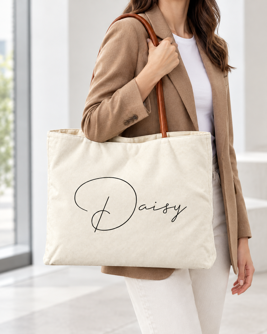 Personalized Tote Bag for Her – Input Your Name, Create Your Own Stylish Bag