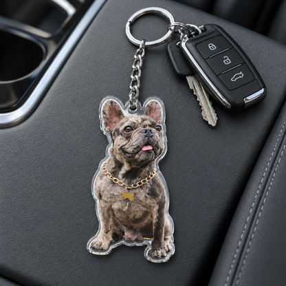 Custom Pet Photo Acrylic Keychain – Upload Your Photo, Create Your Keepsake