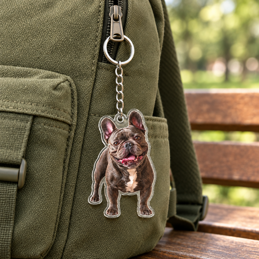 Custom Pet Photo Acrylic Keychain – Upload Your Photo, Create Your Keepsake