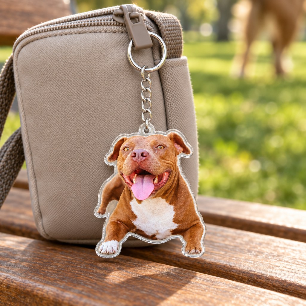 Custom Pet Photo Acrylic Keychain – Upload Your Photo, Create Your Keepsake