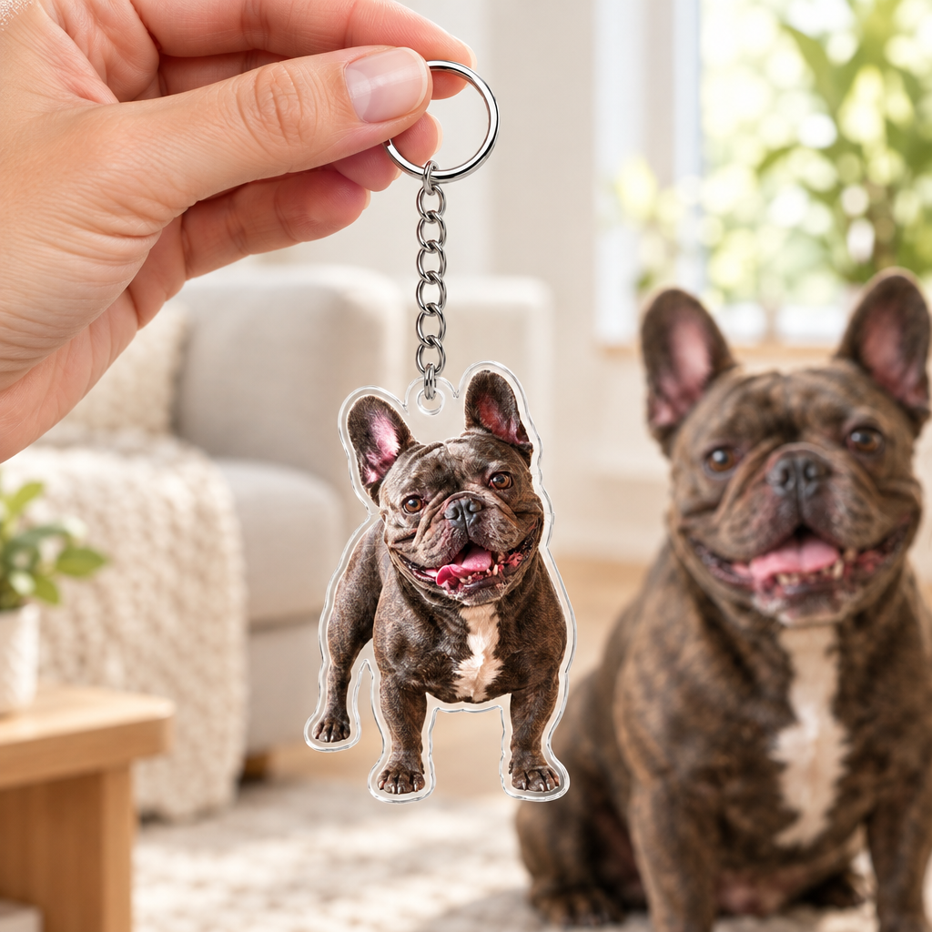 Custom Pet Photo Acrylic Keychain – Upload Your Photo, Create Your Keepsake