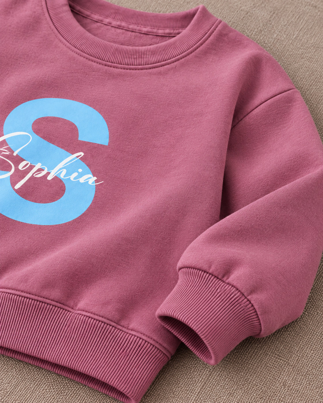 Personalized Initial & Name Sweatshirt for Kids – Custom Letter Pullover, Cute Gift for Girls and Boys
