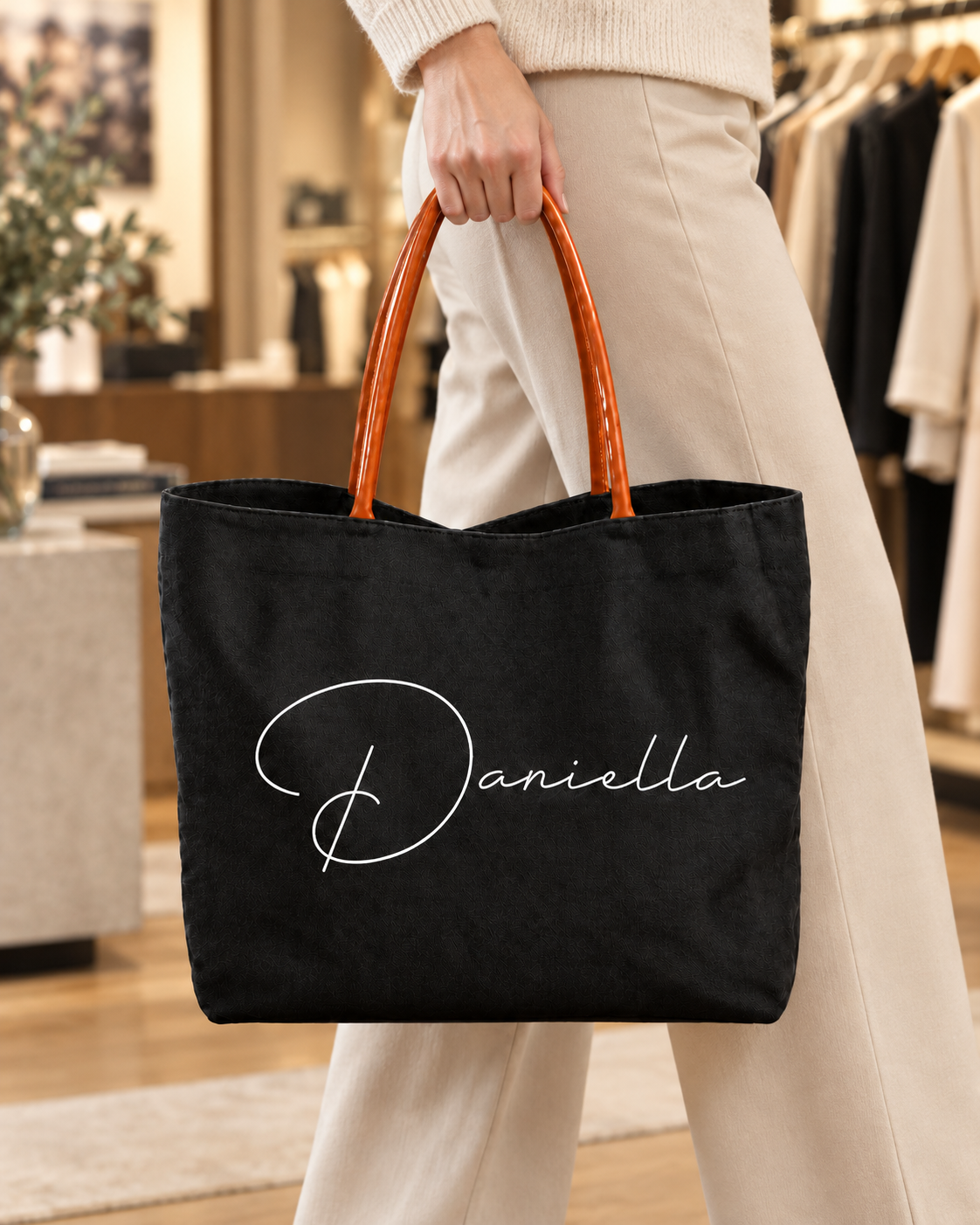Personalized Tote Bag for Her – Input Your Name, Create Your Own Stylish Bag