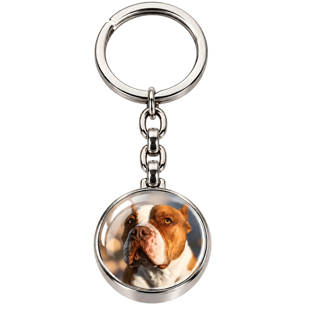 Customized Double-Sided Photo Ball Keychain – Unique Memorial Keepsake