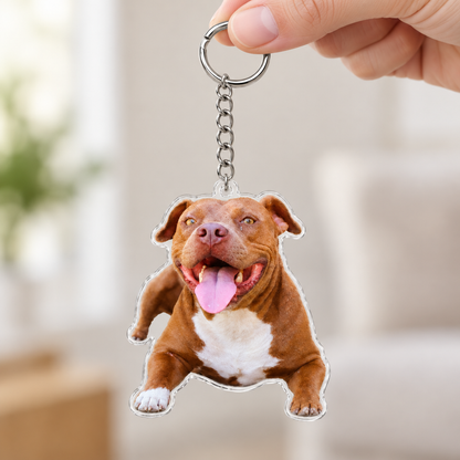 Custom Pet Photo Acrylic Keychain – Upload Your Photo, Create Your Keepsake