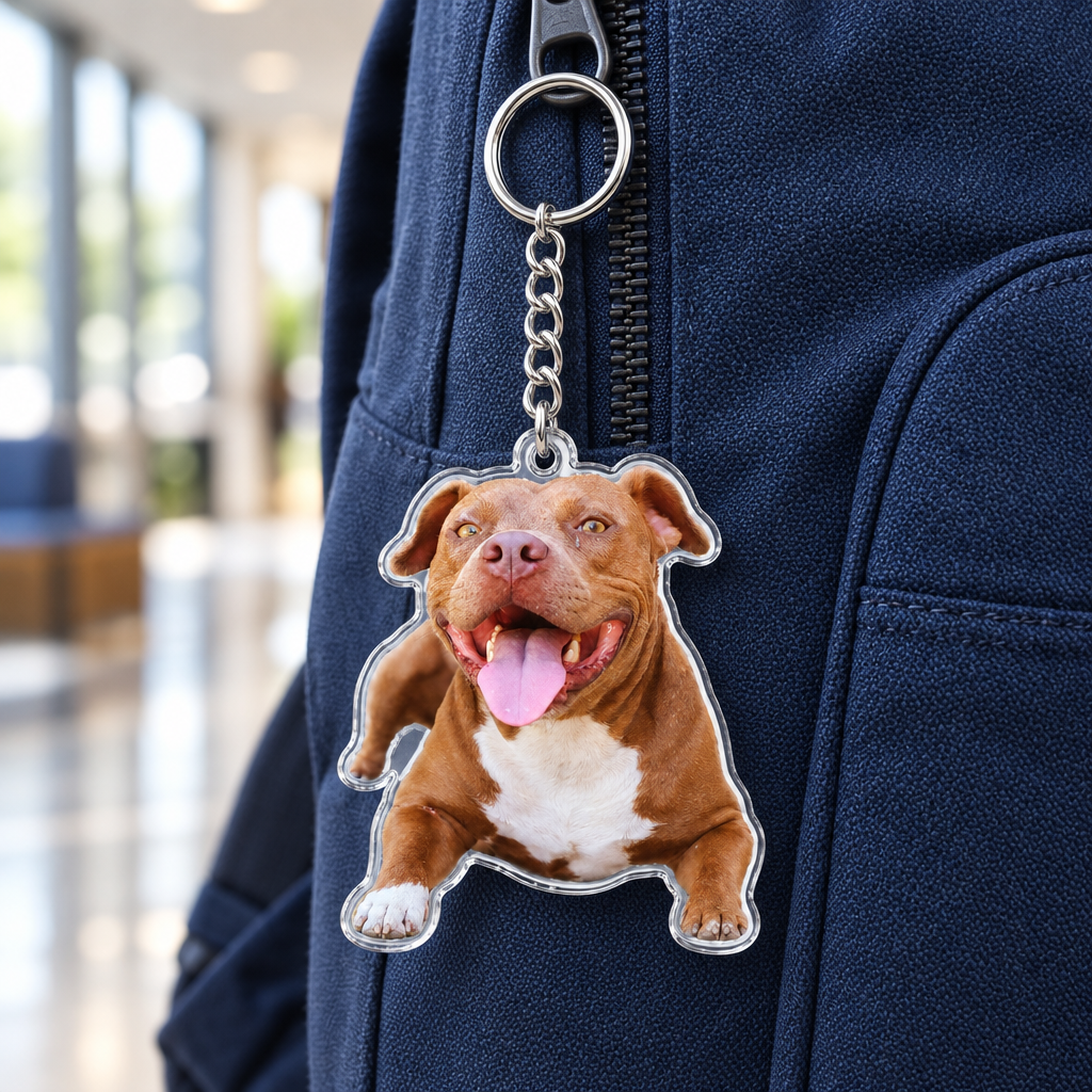 Custom Pet Photo Acrylic Keychain – Upload Your Photo, Create Your Keepsake