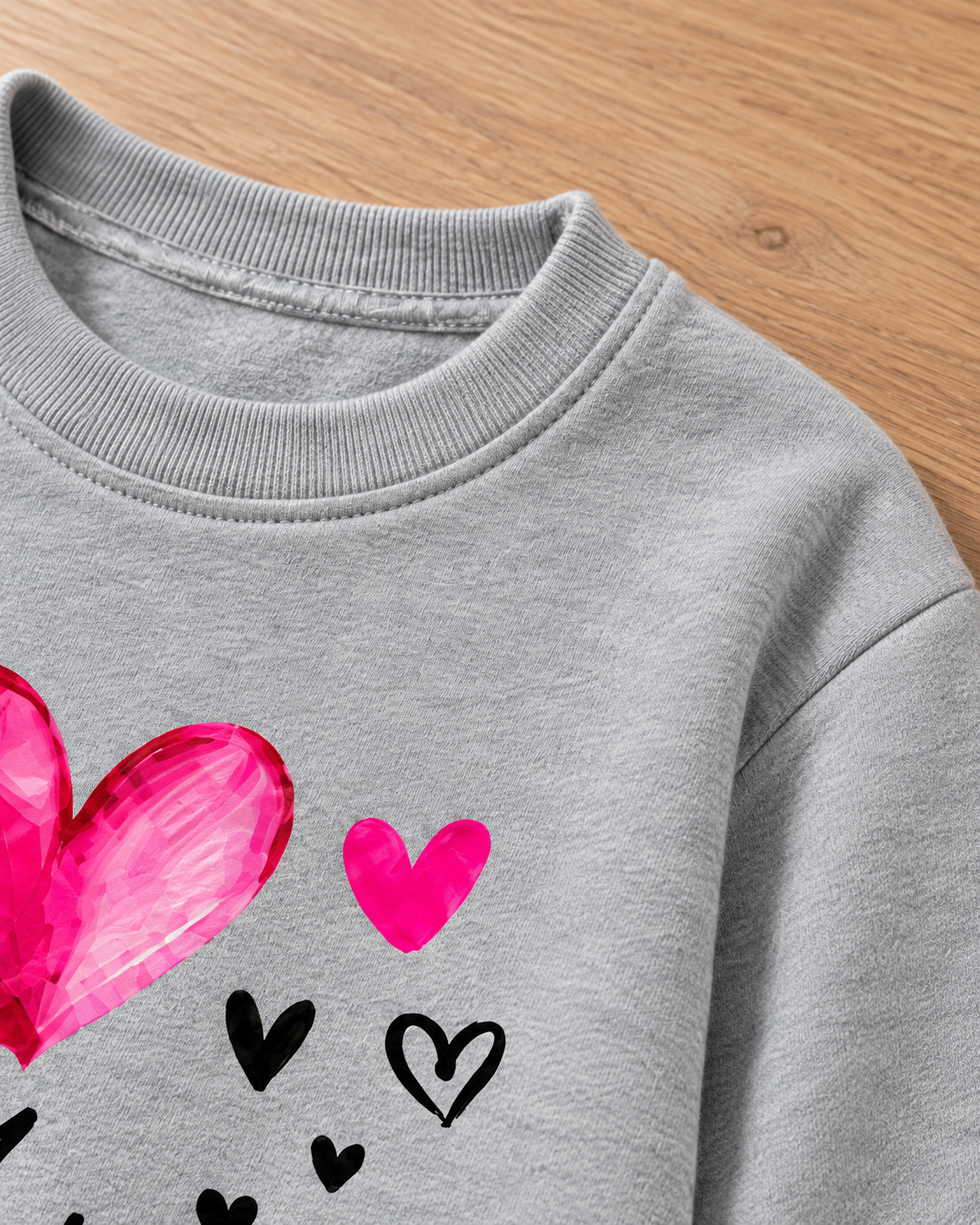 Custom Name Love Heart Sweatshirt – Personalized Kids Clothing for Everyday Wear