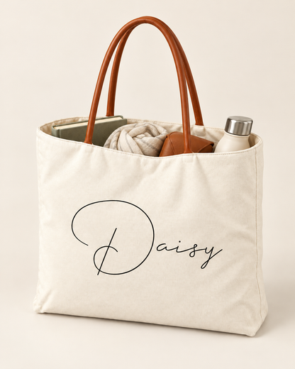 Personalized Tote Bag for Her – Input Your Name, Create Your Own Stylish Bag