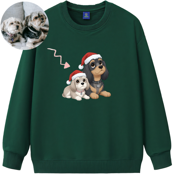 Capture the Joy: Upload Your Pet Photo for Custom Christmas Apparel.