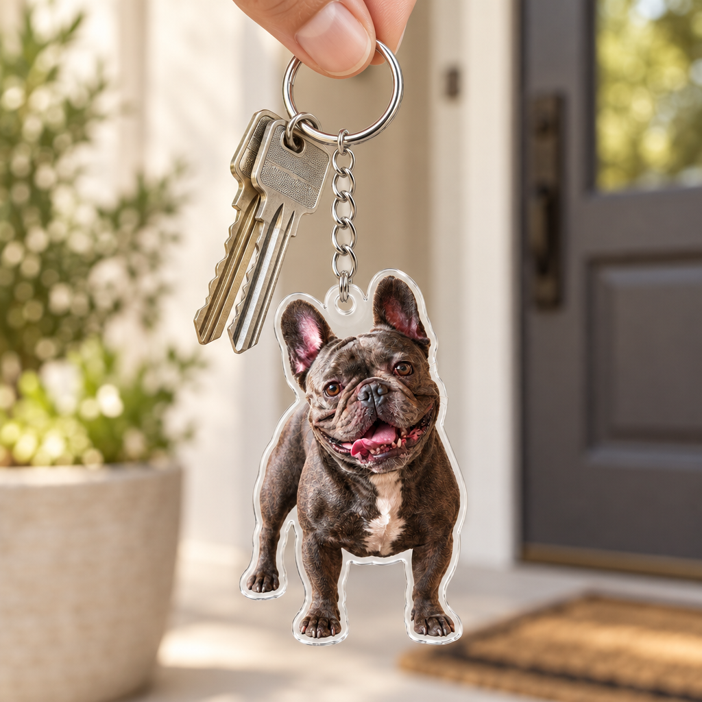 Custom Pet Photo Acrylic Keychain – Upload Your Photo, Create Your Keepsake