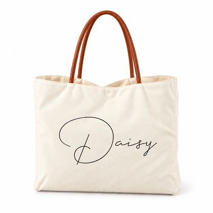 Personalized Tote Bag for Her – Input Your Name, Create Your Own Stylish Bag