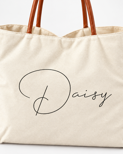 Personalized Tote Bag for Her – Input Your Name, Create Your Own Stylish Bag