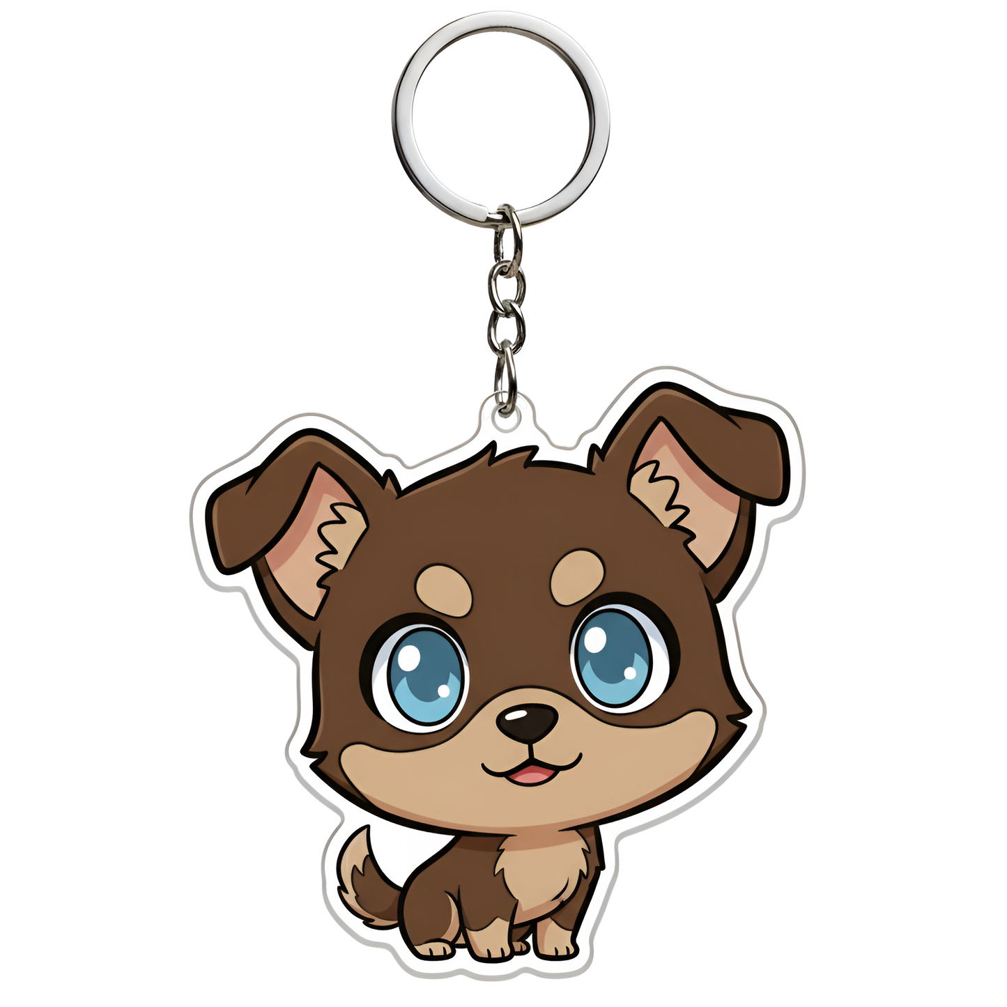 A melhor ideia de presente! O seu animal de estimação, os seus entes queridos, porta-chaves personalizado com retrato chibi para todas as ocasiões.