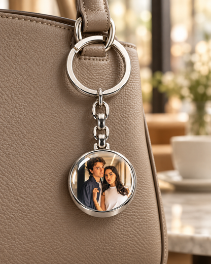 A melhor ideia de presente! O seu animal de estimação, os seus entes queridos, porta-chaves personalizado com retrato chibi para todas as ocasiões.