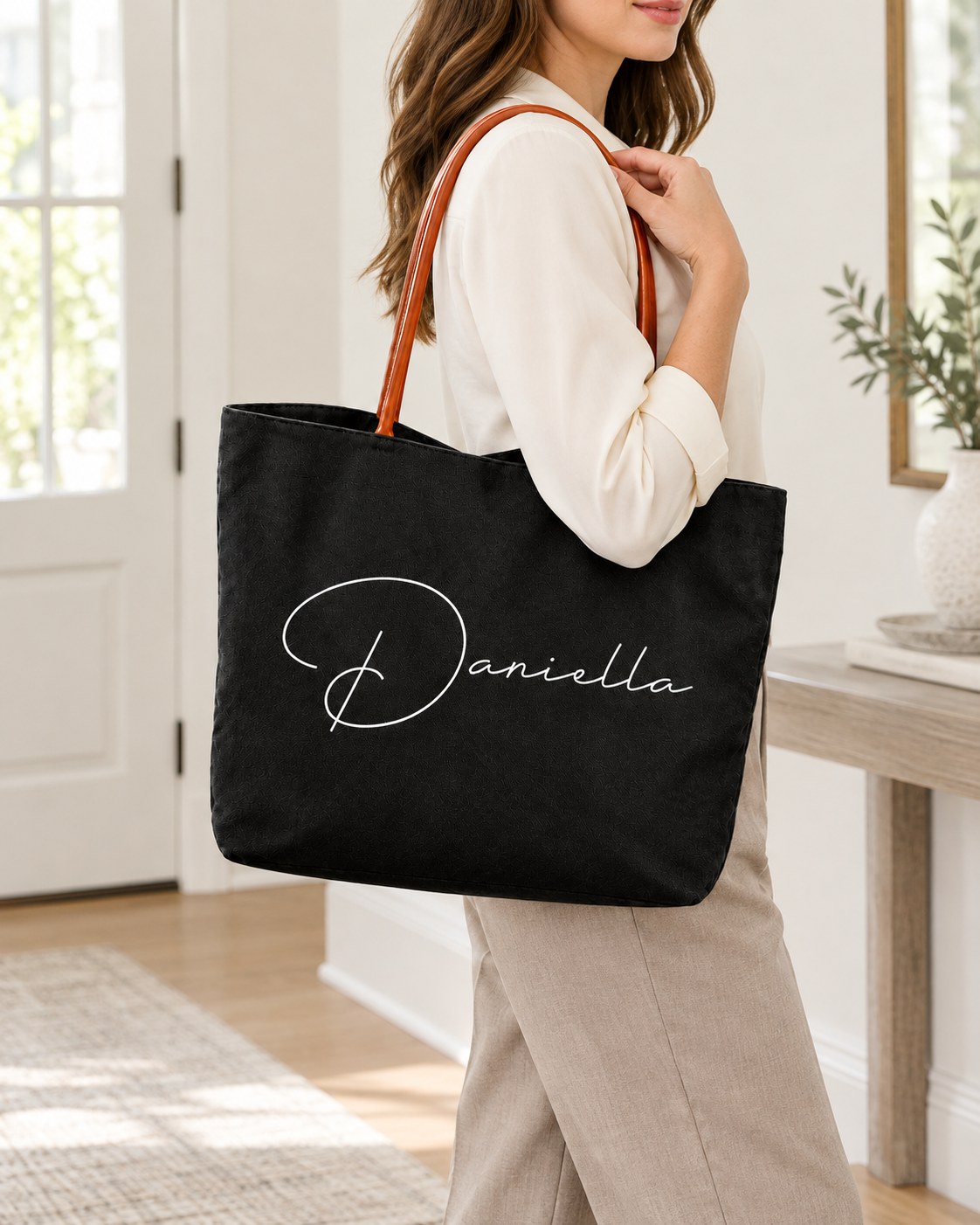 Personalized Tote Bag for Her – Input Your Name, Create Your Own Stylish Bag