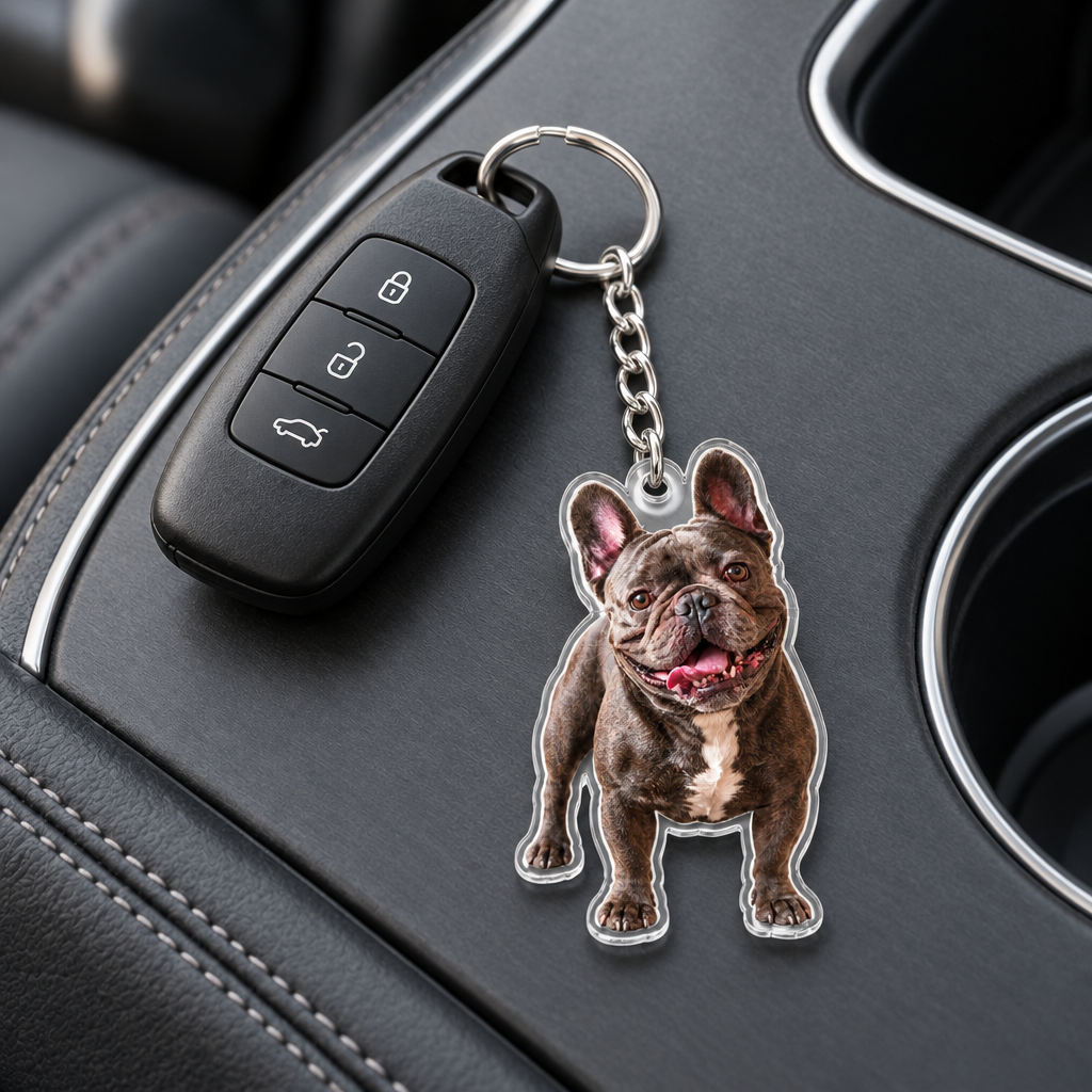 Custom Pet Photo Acrylic Keychain – Upload Your Photo, Create Your Keepsake