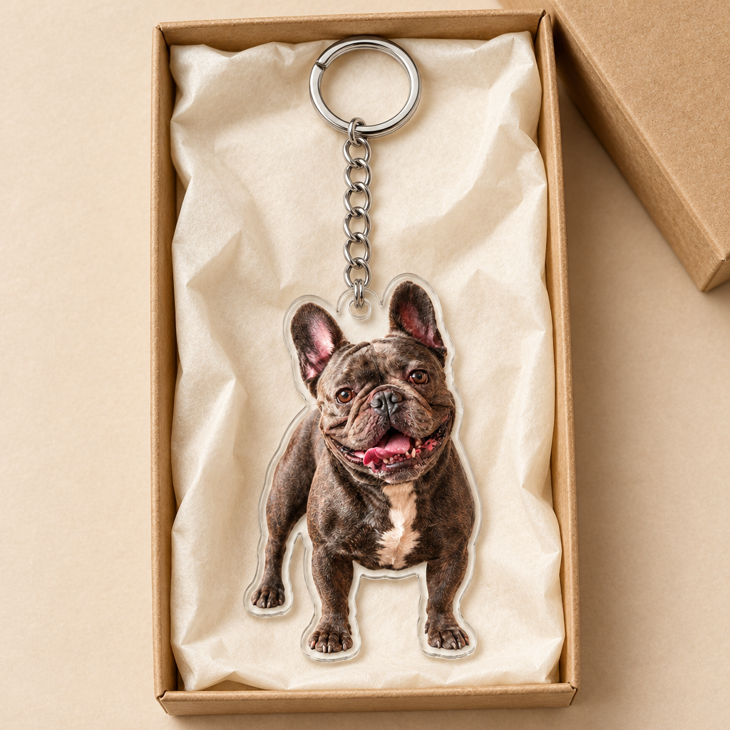 Custom Pet Photo Acrylic Keychain – Upload Your Photo, Create Your Keepsake
