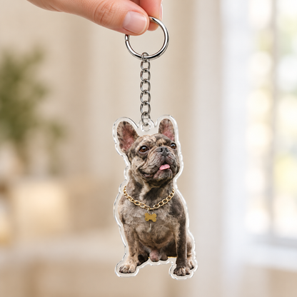 Custom Pet Photo Acrylic Keychain – Upload Your Photo, Create Your Keepsake