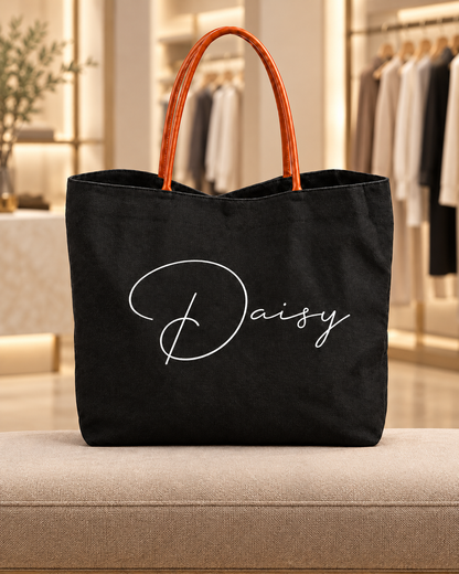 Personalized Tote Bag for Her – Input Your Name, Create Your Own Stylish Bag