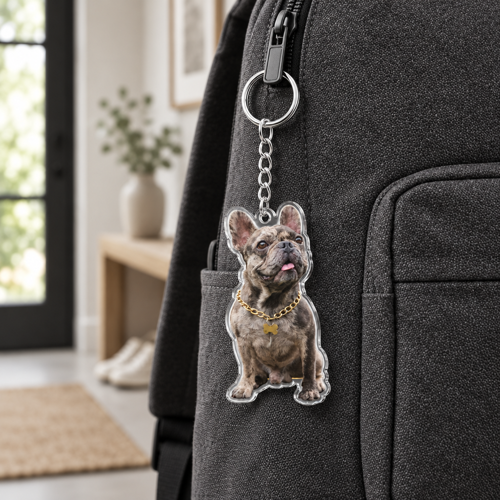 Custom Pet Photo Acrylic Keychain – Upload Your Photo, Create Your Keepsake