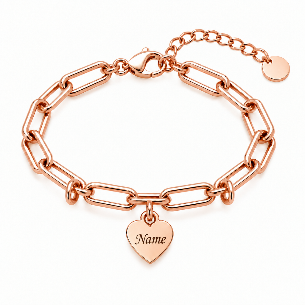 Personalized Heart Charm Bracelet with Custom Names – A Gift Full of Love