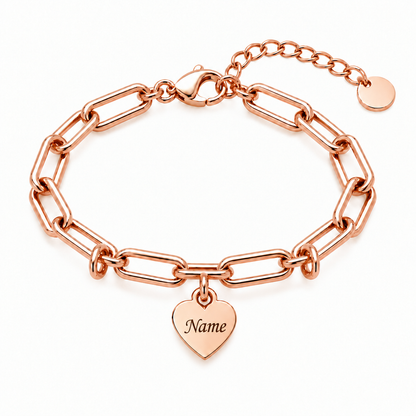 Personalized Heart Charm Bracelet with Custom Names – A Gift Full of Love